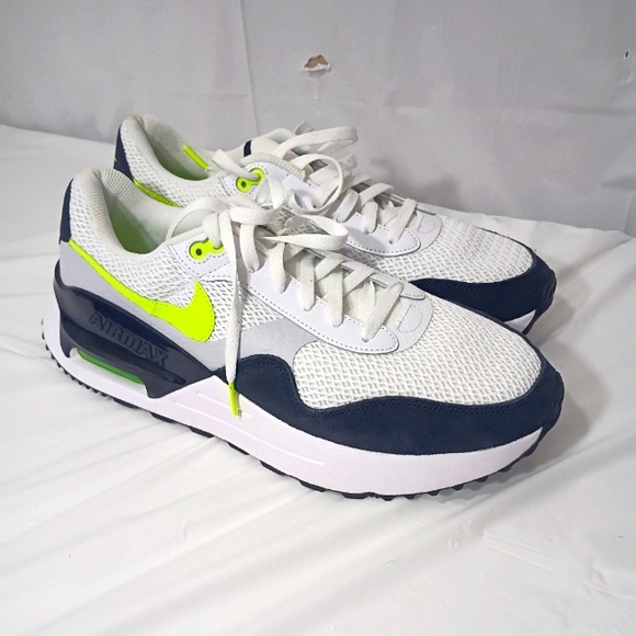 Nike Air Max SYSTM Volt Pure Platinum White Black Lime Mens Size 12) DM9537-100 - Picture 1 of 13